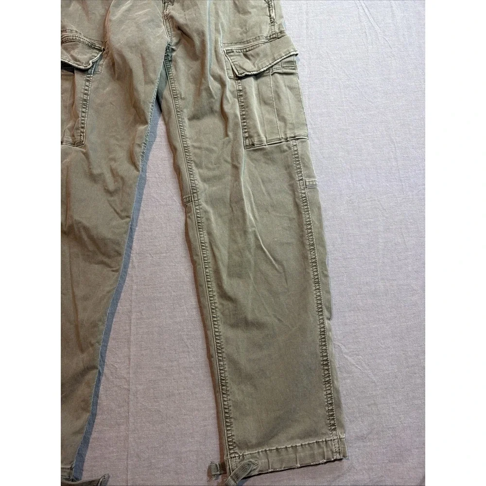American Eagle Pants Mens 28x30 Slim Lived In Cargo Green Chino Flex Twill